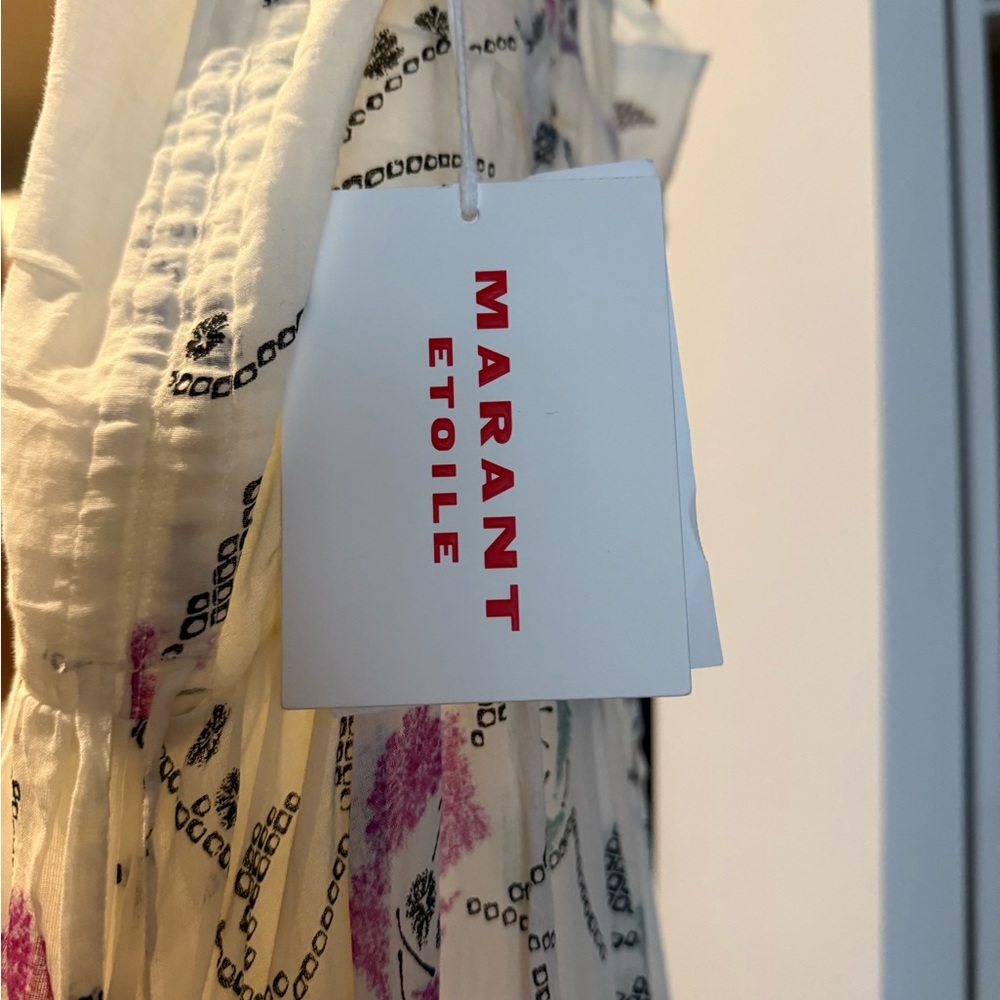 Isabel Marant White and Pink Sundress with Spaghetti Straps - Picture 6 of 6
